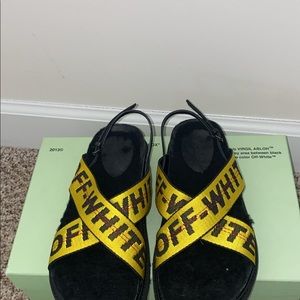Off-white Sandals, black and yellow
